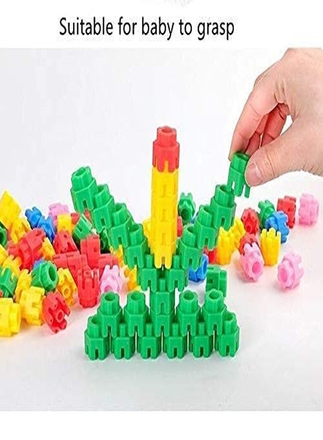 PULSBERY لعبة مكعبات بناء بولسبري للأطفال - مجموعة من 100 قطعة من المكعبات السداسية البلاستيكية غير السامة للعد والفرز ومهارات العلوم والتكنولوجيا والهندسة والرياضيات والمهارات الأساسية والمهارات الحركية والتواصل، لعبة تعليمية للأطفال في مرحلة ما قبل المدرسة - Image 4